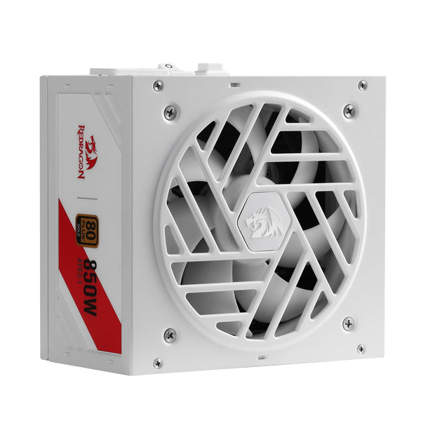 Redragon RGMS-850W PRO 80+ Gold 850 Watt Power Supply w/Upgraded ATX 3.1 & PCIe 5.1 Fully Modular, Compact 150mm Size, Smart ECO Low Noise Fan, 100% Japanese Capacitors, Full Mod Cables