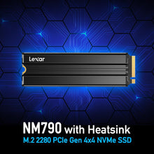 Lexar 4TB NM790 SSD with Heatsink PCIe Gen4 NVMe M.2 2280 Internal Solid State Drive, Up to 7400/6500 MB/s Read/Write, Compatible with PS5, for Gamers and Creators, Black (LNM790X004T-RN9NU)