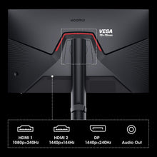 KOORUI 27 inch Gaming Monitor, WQHD (2560x1440) Computer Monitor, 240Hz, 1ms, AdaptiveSync Technology, HDR400, HDMI DisplayPort 2K Monitor, VESA Mountable, Tilt Adjustable, Eye Care, Black 27E3QK