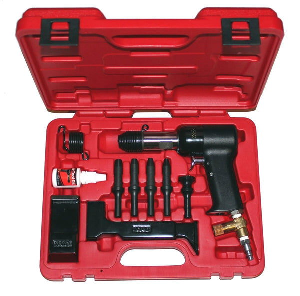 Wicks Aircraft 737-3X Rivet Gun Kit, 3X Pneumatic Rivet Gun Kit for Solid Rivets, Includes Bucking Bars and Rivet Sets.