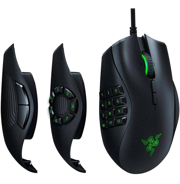 Razer Naga Trinity Gaming Mouse: 16,000 DPI Optical Sensor - Chroma RGB Lighting - Interchangeable Side Plate w/ 2, 7, 12 Button Configurations - Mechanical Switches