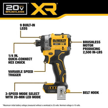 DEWALT 20V MAX XR 1/4 Inch Cordless Impact Driver, Bare Tool Only (DCF860B)