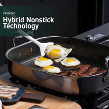 HexClad Hybrid Nonstick Roasting Pan with Rack, Dishwasher-Friendly and Oven-Safe Up to 900°F, Compatible with All Cooktops