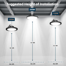 lvsdak UFO LED High Bay Lights 5000K 200W 30000LM AC100-277V with Plug High Bay Led Shop Lights Suitable for Warehouse Workshop Factory Gym Garage Barn LED Lamp 6 Pack