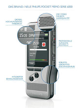 Philips DPM6000 Digital Pocket Memo Voice Recorder with Push Button Operation