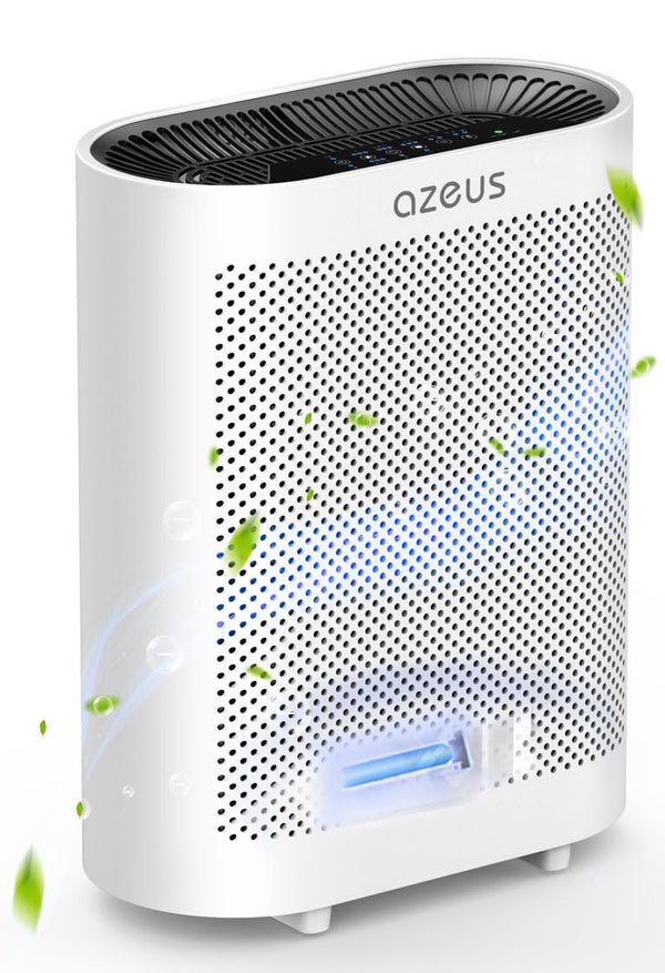 AZEUS True HEPA Air Purifier for Home, Up to 2160 sq ft Large Room, UV light | Ionic Generator | Office or Commercial Filter 99.97% Pollen Smoke Dust Pet Dander Auto Mode Sensor