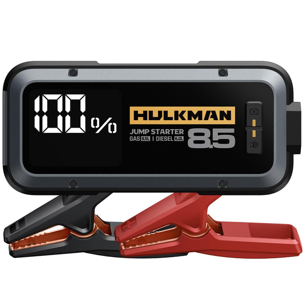 Hulkman Alpha85,Space Gray,2000A 74Wh Smart Jump Starter,12V Portable Car Battery Booster with 3.3" Display,USB-C Power Pack,5-Mode Flashlight,Jumper Cables for up to 8.5L Gas/6.0L Diesel