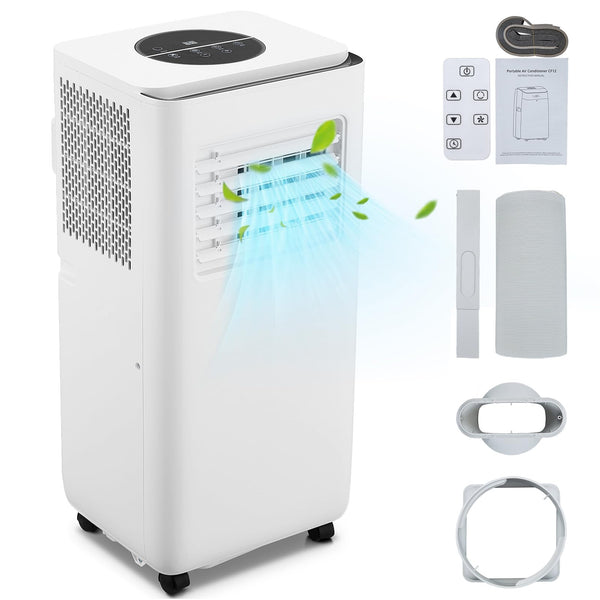 Takywep Portable Air Conditioner 10000BTU, Portable AC Unit with Remote Control, Energy-Efficient Cooling for 450 Sq.Ft, 3-In-1 Cool, Fan, Dehumidify Modes, 24Hour Timer, Portable AC for Indoor Room