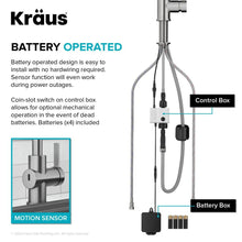 KRAUS Britt Touchless Sensor Commercial Single Handle Pull Down Kitchen Faucet in Spot Free Stainless Steel, KSF-1691SFS