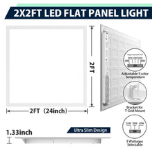 Allsmartlife 2x2 LED Flat Panel Light 6-Pack, Dimmable, 5CCT Options (3000K-6000K), 24W/30W/40W, Back-Lit 2x2FT LED Troffer Light Drop Ceiling for Commercial Office, ETL