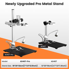 Andonstar AD407 Pro 3D HDMI Soldering Digital Microscope with Pro Metal Stand 4MP UHD and 7 inch Adjustable LCD Screen USB Video Microscopes for Phone Repairing SMT SMD DIY