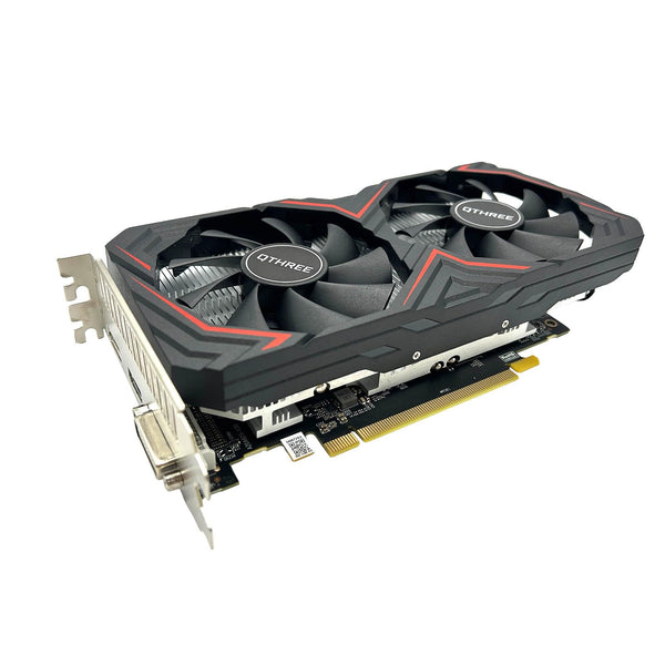 QTHREE Radeon RX 590 GME Graphics Card, 8GB GDDR5 256Bit 2048SP,Computer GPU,Gaming Video Card for PC with HDMI DisplayPort DVI,PCI Express x 16 3.0, Support 8K