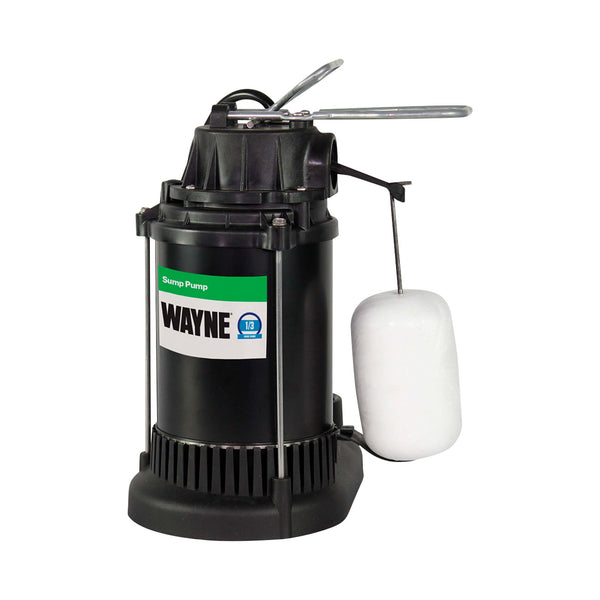 Wayne SPF33-1/3 Epoxy Coated Steel and Thermoplastic Submersible Sump Pump-Up to 3,750 Gallons Per Hour-Long Lasting and Durable Construction, 1/3 HP, No Color