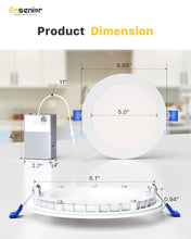 Ensenior 16 Pack 6 Inch LED Recessed Ceiling Light, Dimmable, 5000K Daylight, 1050LM 12W 120V, High Brightness Canless Wafer Downlight - ETL&FCC&IC