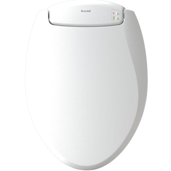 Brondell L60-RW LumaWarm Heated Toilet Seat with Night Light, 3 Temperature Settings, Gentle Close Lid,Easy Installation,Built-In Controls,Round,White