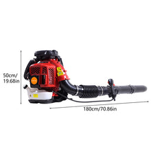 Leaf Blower, Gas Blower, Gas Leaf Blower for Lawn Care, 2-Stroke Engine 900CFM Air Volume 2.3L Tank Leaf Blower 80CC Gas Powered Backpack Snow Blower (Red)