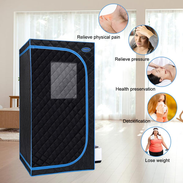 LTCCDSS Steam Sauna, Portable Sauna for Home, at Home Sauna Tent, Indoor Sauna Home for Personal SPA, Fast Heating Easy to Install, with Steam Generator and Chair