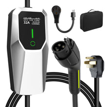 Level 1 2 Electric Vehicle Charger 26ft EV Portable Charging Cable with NEMA 14-50/5-15 Plug 7.68Kw 32A Current Adjustable EV & Plug-in Hybrid Car Charger for SAE_J1772