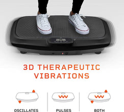 LifePro Turbo 3D Vibration Plate Exercise Machine - Dual Motor Oscillation, Pulsation + 3D Motion Vibration Platform | Full Whole Body Vibration Machine for Home Fitness & Weight Loss. (Black)