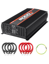 POTEK 5000W Power Inverter 4 AC Outlets 12V DC to 110V AC Car Inverter with 2 USB Ports Black