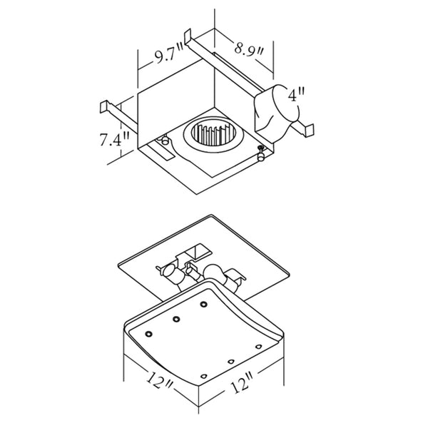 Good Housekeeping Buckingham (90064) 100 CFM 2.0 Sones Decorative Bathroom Ventilation Exhaust Fan in Brushed Nickel