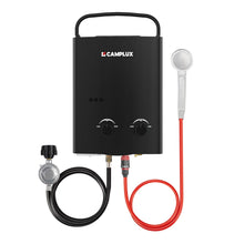 Portable Tankless Water Heater, Camplux 1.32 GPM Outdoor Propane Gas Camp Shower with Portable Handle, Black