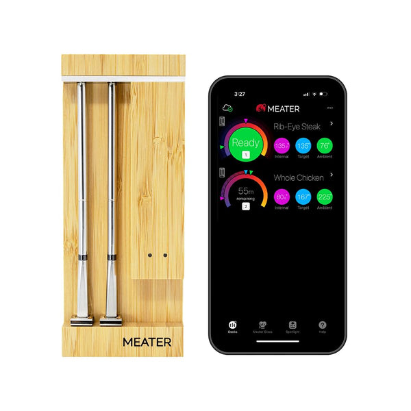 MEATER Pro Duo: WiFi Smart Meat Thermometer | 1000°F High Heat Resistance | Long Range | Dual Probes | Six Sensors | BBQ, Oven, Grill, Smoker, Air Fryer, Deep Fryer | iOS & Android App