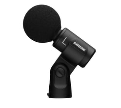 Shure MV88+ Stereo USB Microphone - Condenser Microphone for Streaming and Recording Vocals & Instruments, Mac & Windows Compatible, Real-Time Headphone Monitoring Output, Travel Friendly - Black