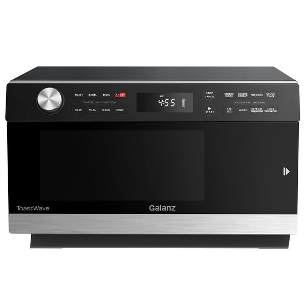 Galanz GTWHG12S1SA10 4-in-1 ToastWave with TotalFry 360, Convection, Microwave, Toaster Oven, Air Fryer, 1000W,1.2 Cu.Ft, LCD Display, Cook, Sensor Reheat, Stainless Steel