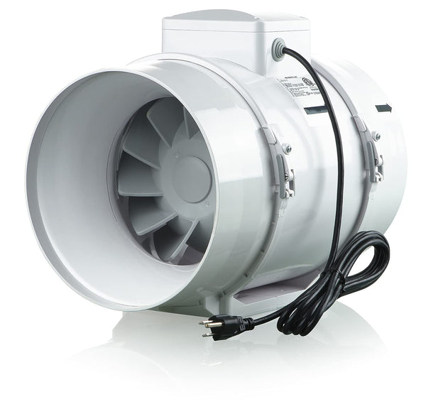 VENTS-US TT 200 8 inch inline fan for ducting with high static pressure application - ideal solutions for multi-purpose supply or exhaust use in residential and commercial ventilation