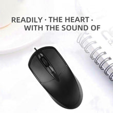 UPATTHUB Optical Wired Mouse, Laptop Desktop Laptop Home and Office Mouse, Fitting Hand Design Mouse, Premium Material USB Wired Optical Mouse - Black