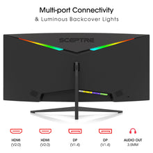 Sceptre 34-Inch Curved Ultrawide WQHD Monitor 3440 x 1440 R1500 up to 165Hz DisplayPort x2 99% sRGB 1ms Picture by Picture, Machine Black 2023 (C345B-QUT168)