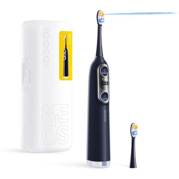 Soocas NEOS II - Sonic Electric Toothbrush and Water Flosser, Cordless Oral Irrigator, Electric Toothbrush for Adults, Portable Water Flosser, Superior Plaque Removal, Dark Violet