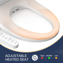 ZMJH A201D Round Smart Toilet Seat, Unlimited Warm Water, Vortex Wash, Electronic Heated,Warm Air Dryer,Bidet Seat,Rear and Front Wash, LED Light, Need Electrical, White (Round)