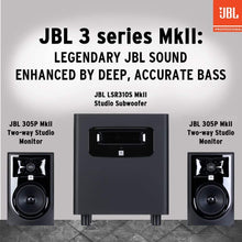 JBL Professional 305P MkII 5-Inch 2-Way Powered, Active Monitor Speakers for Near Field Music Production, Studio Monitor, Desktop Computer, Hi-Fi Audio. Sold as Pair, Black