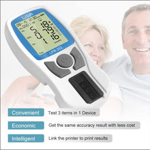 LYSUN Blood Lipid Analysis Meter System Multifunction Lipid kit Test HDL Triglycerides Cholesterol Test Meter (Lipid Meter with 10pcs of strips)