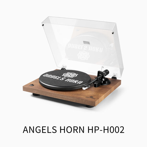 ANGELS HORN Turntable, Vinyl Record Player, Built-in Phono Preamp, Belt Drive 2-Speed, Adjustable Counterweight, AT-3600L (Upgraded Bluetooth Version)