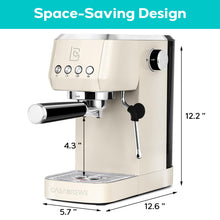 CASABREWS Espresso Machine 20 Bar, Stainless Steel Coffee Maker with Steam Milk Frother, Espresso Coffee Machine Cappuccino Latte Machine with 49oz Removable Water Tank, Creamy