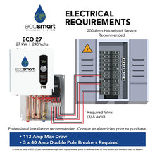 EcoSmart ECO 27 Tankless Water Heater, Electric, 27-kW - Quantity 1, 17 x 17 x 3.5