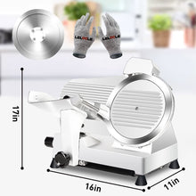 Meat Slicer,Commercial Meat Slicer,340W Frozen Meat Cheese Deli Slicer,10 inch Electric Food Slicer,Easy to Clean,Low Noises, Home Use and for Commercial-Meat Slicer for Home