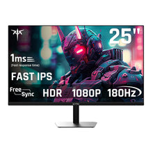 KTC 24.5'' Gaming Monitor, FHD 1080P 180Hz Fast IPS 128% sRGB Frameless Computer Monitor, HDR10, Adaptive Sync, Eye Care PC Gamer Monitor, HDMIx2, DP, VESA Mountable, Tilt Adjustable, H25T7