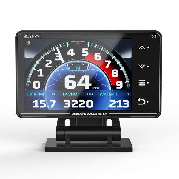 Lufi Xs Obd2 Gauge Display,car inclinometer, Boost Gauge, RPM Meter, Multifunction Heads up Display Cluster