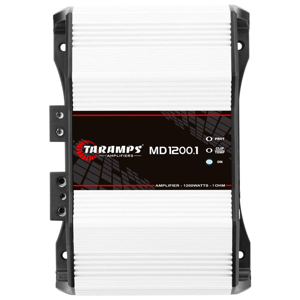 Taramps MD 1200.1 Monoblock Amplifier 1 Ohm 1200 Watts Rms 1 Channel Powerful Full Range Car Audio System, Crossover Bass Boost Gain Rca Input Class D