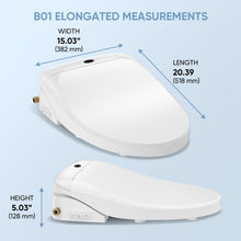 LEIVI Electric Bidet Smart Toilet Seat with Dual Control Mode, Adjustable Warm Water and Air Dryer, Ultra Slim Heated Toilet Seat, Oscillating and Pulsating Spray Wash, LED Nightlight, Elongated