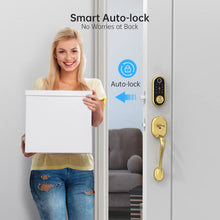 Smart Lock SMONET Bluetooth Keyless Entry Keypad Smart Deadbolt-Fingerprint Electronic Deadbolt Lock, Remote Ekeys Sharing, Easy to Install for Homes and Hotel Works with Alexa(Gateway Not Included)