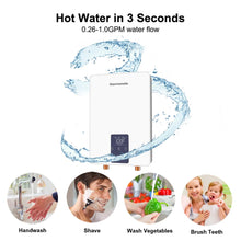 Tankless Water Heater Electric for Sink Faucet, ThermoMate 4500W 110~120V Small Point of Use Instant Hot Water Heater CSA Approved with Temperature Display, Self-modulating, 0.85GPM at 35°F Rise