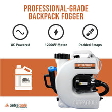 PetraTools Electric Backpack Fogger Machine, ULV Insect Bug Mosquito Fogger, Mosquito Sprayer - Commercial Hose, Padded Straps (4 Gallon)