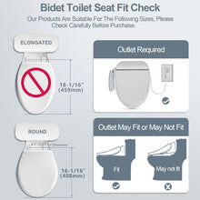 ZMJH ZMA102D Bidet Toilet Seat, Round Smart Unlimited Warm Water, Vortex Wash, Electronic Heated, Warm Air Dryer, Rear and Front Wash, LED Light, Need Electricity, White, (Round)