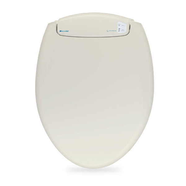 Brondell L60-RB LumaWarm Heated Toilet Seat with Night Light, Three Temperature Settings, Gentle Close Lid, Easy Installation, Built-in Controls, Round, Biscuit