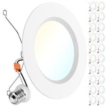 Sunco 20 Pack LED Recessed 6 Inch, High Brightness 1700 LM, Selectable CCT 2700K/3000K/4000K/5000K/6000K, Dimmable Can Lights, Baffle Trim, 17W=120W, Damp Rated, Retrofit Installation - UL